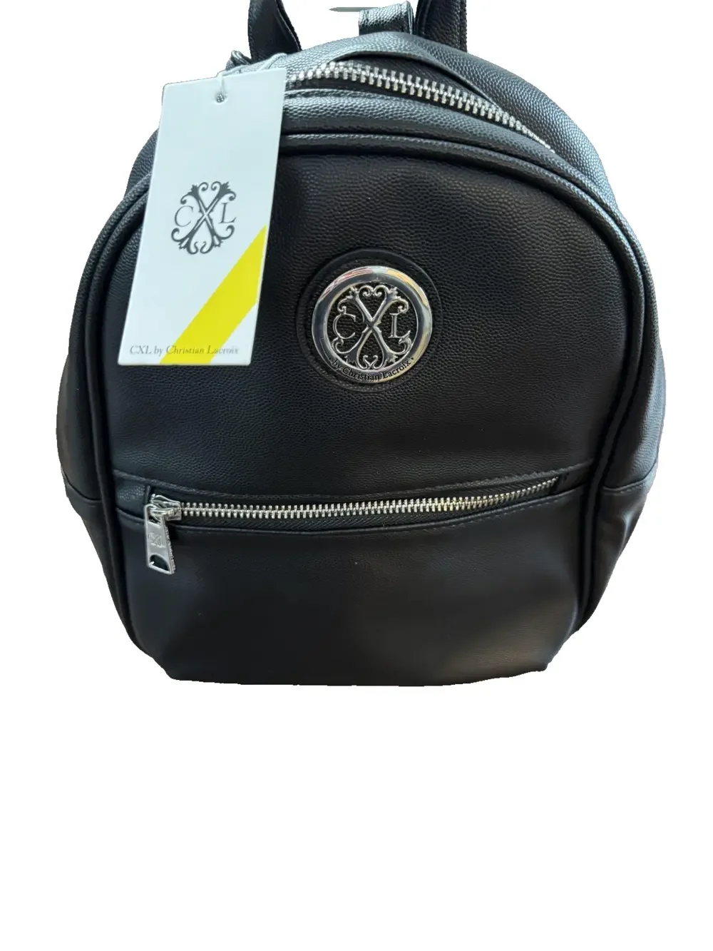 CXL by Christian Lacroix Backpack Black Pine Caviar Faux Leather CXLH24981-BLAK